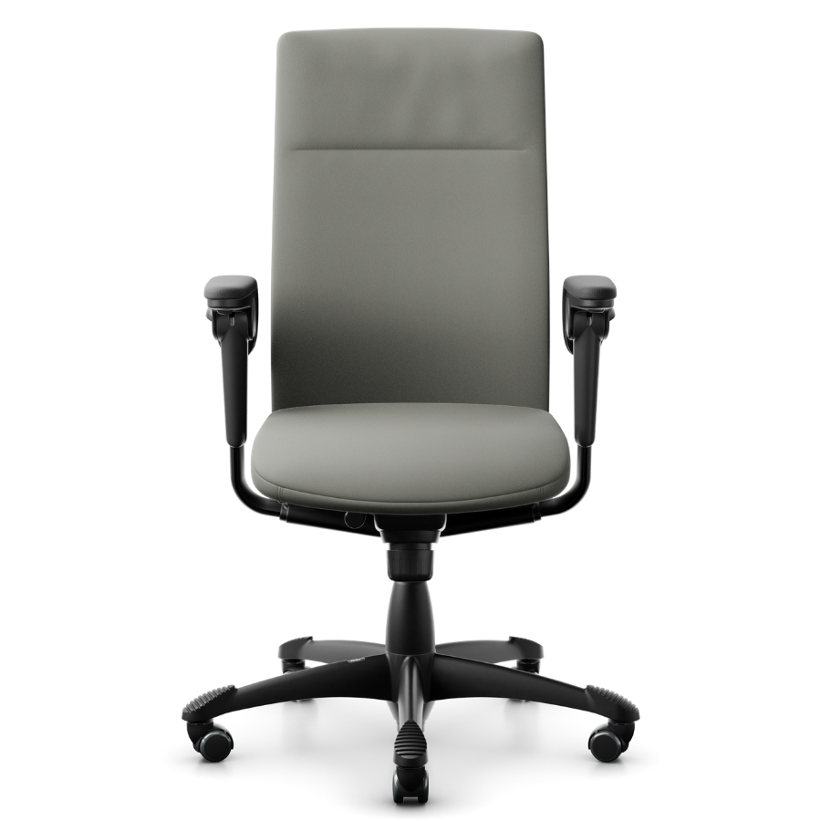 HAG Tribute 9021 Chefsessel grau Fußkreuz/Gestell schwarz - Frontansicht