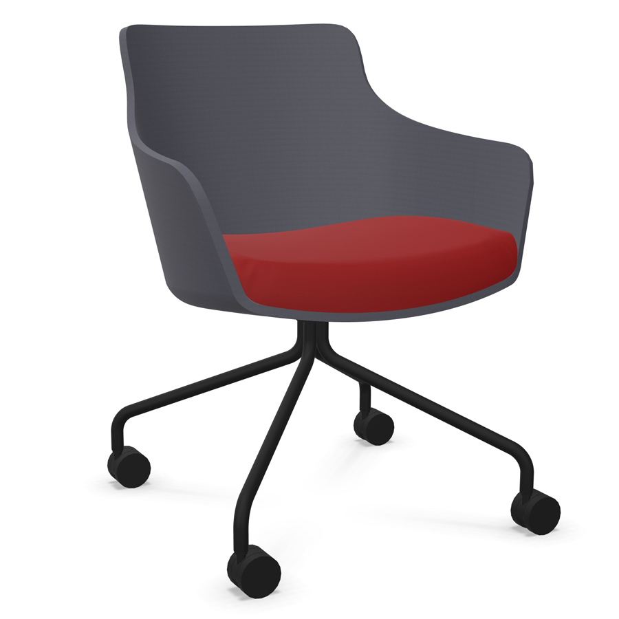 Klöber WOOOM (woo57) Sessel niedrig mit Rollen - Farbbeispiel