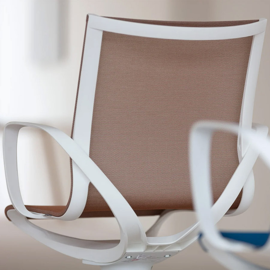 Rim Zero G Gestell weiß, mit Armlehnen, Stoff 442