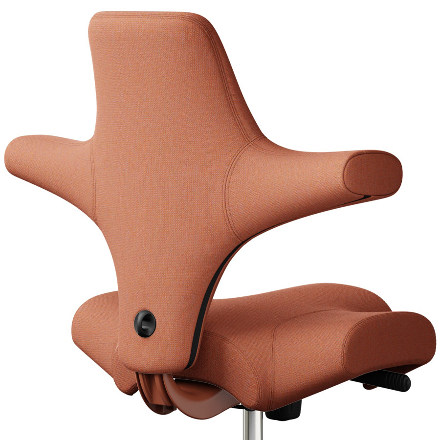 HAG Capisco 8106 Stoff Capture Farbe orange-rot 4301 - Gestell Blush Rose - Nahaufnahme