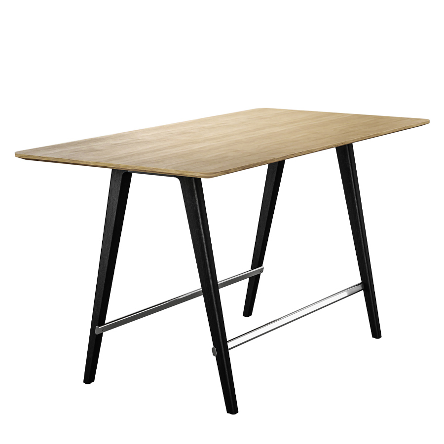 THONET 1510 Stehtisch Eiche gebeizt - Holzgestell schwarz - verschiedene Größen