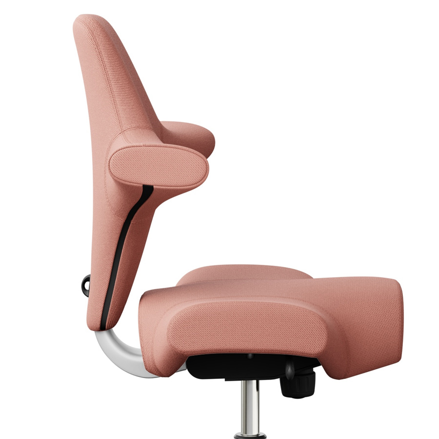 HAG CAPISCO 8106 - Stoff Select 64213 lachsrosa- Gestell weiß - Seitenansicht Detail