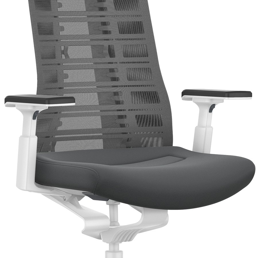 Interstuhl PUREis3 PU213 Bürostuhl weiß mit Netzrücken Farbe anthrazit  - Detail