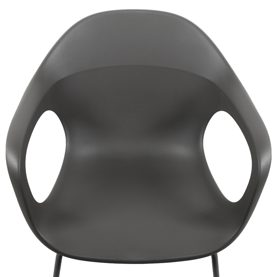 Kristalia ELEPHANTINO Stuhl mit Vierfußgestell Farbe londongrau - Draufsicht