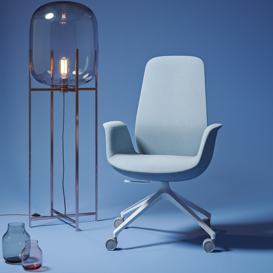 Profim ElliePro 10HST mit hoher Rückenlehne - 4-armiges Fußkreuz RAL 9016 weiß