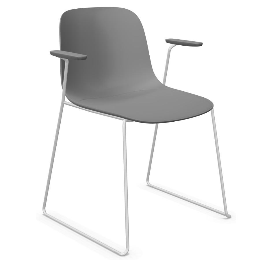 Lapalma SEELA S310 grau verchromt mit Armlehnen