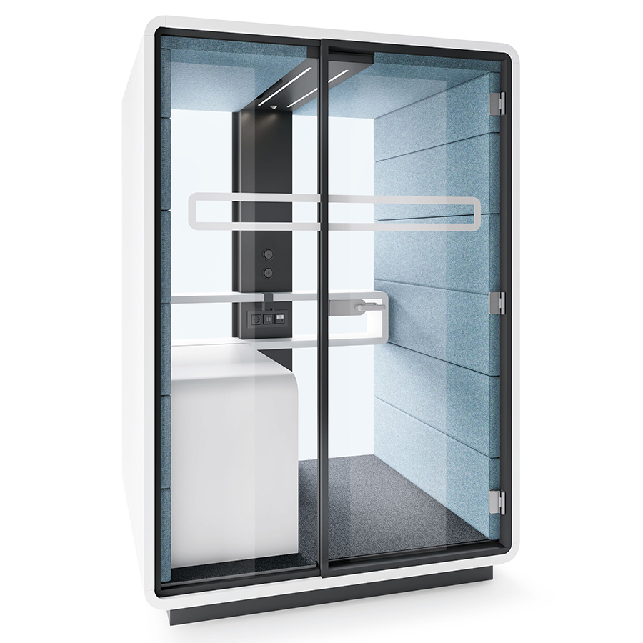 Hushoffice Hushwork Akustikbox konfigurierbar in Wool Arctic