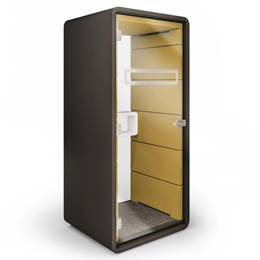 Hushphone Telefonbox Telefoncube Akustikbox Telefonzelle in Wool Mustard