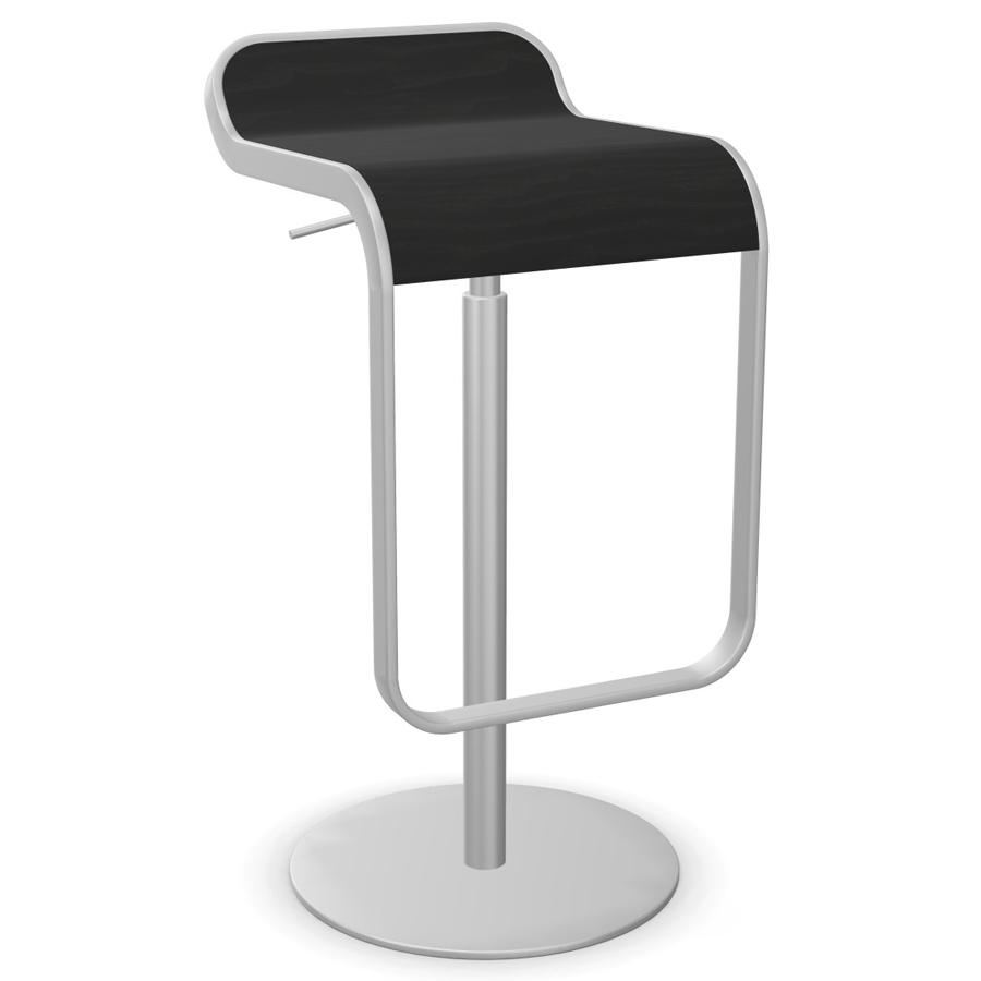 lapalma LEM Gestell verchromt Sitz schwarz offenporig gebeizt