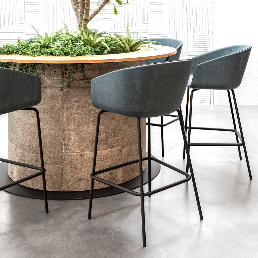 Bejot Oxco small OX S H Barhocker gepolstert - Stoff Cura CR667