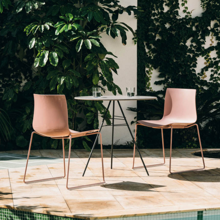 Arper LEAF 1814 Beistelltisch runde Platte - Höhe 74 cm