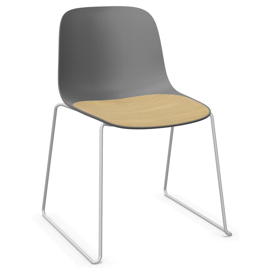 Lapalma SEELA S310 grau mit Eichensitzfläche