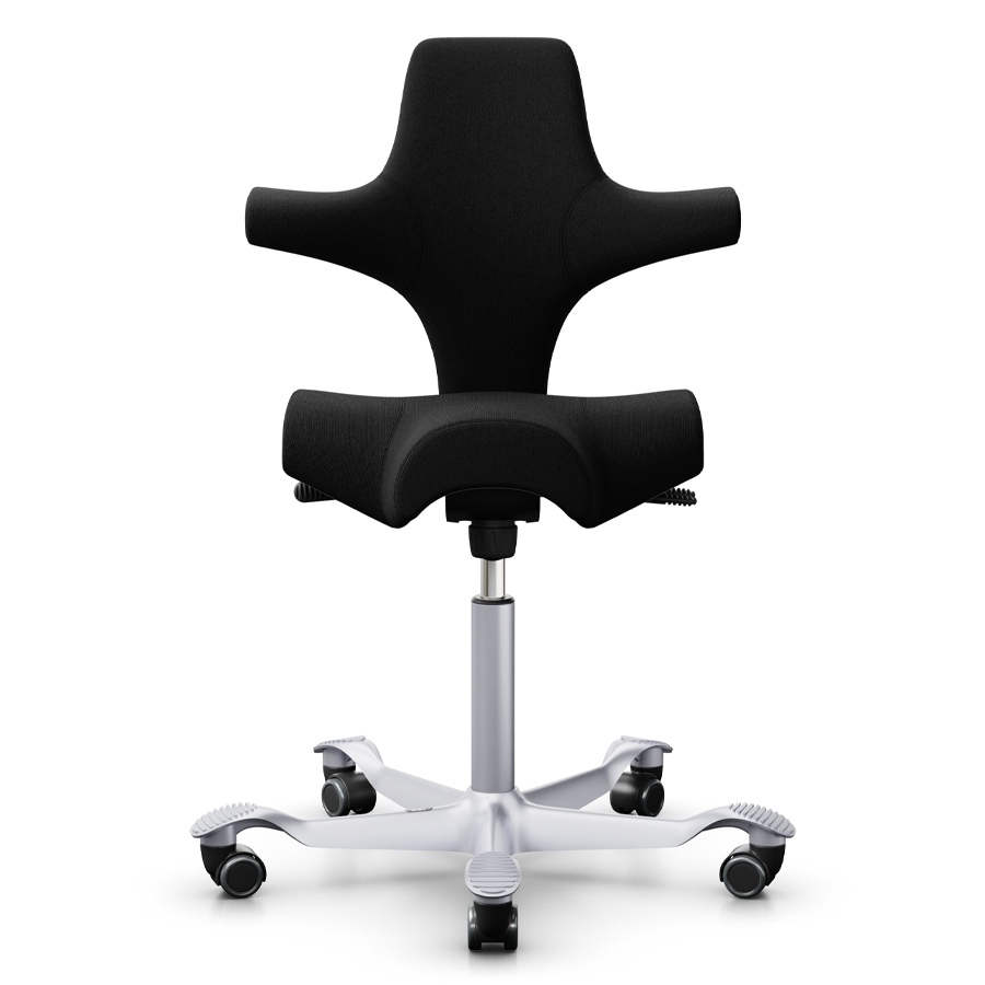 HAG CAPISCO 8106 Stoff Cura schwarz mit Sattelsitz - Frontansicht