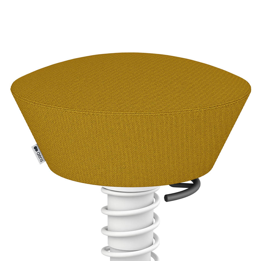 Aeris Swopper Cura gelb meliert | Gestell weiß | Gleiter | Nahaufnahme