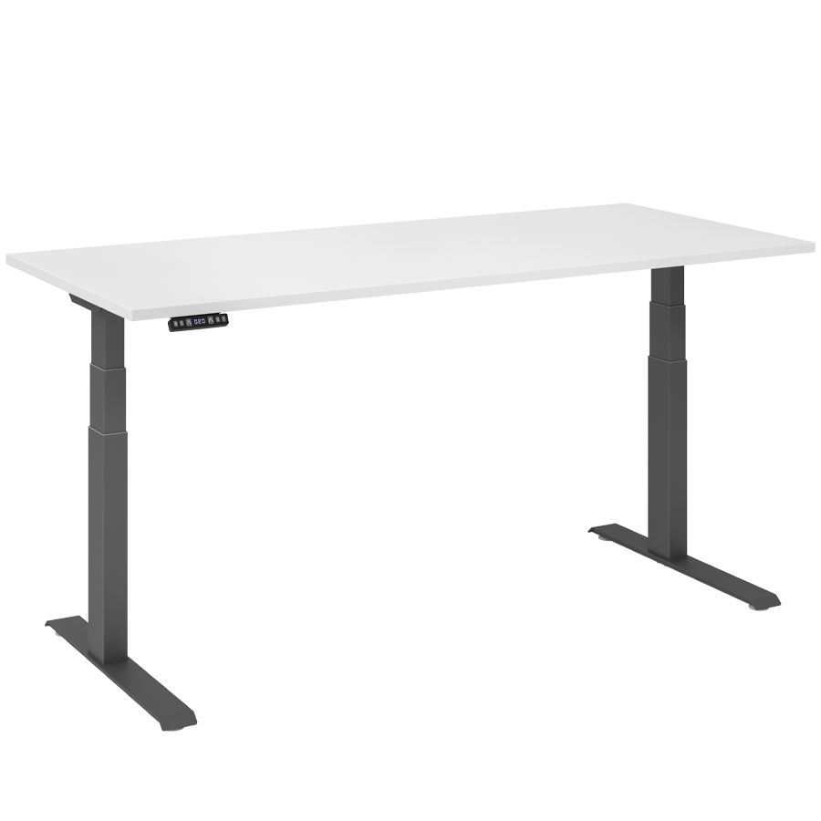 RWH RAPID Schreibtisch elektrisch verstellbar - weiß/graphit - 180 cm Breite