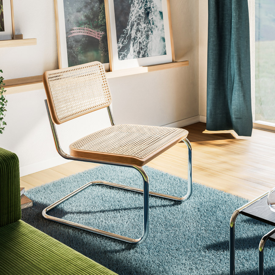 THONET Stahlrohr-Lounge-Freischwinger - Beispielbild