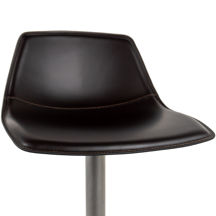 lapalma MIUNN S104 Barhocker Schale Leder dunkelbraun -Detail Sitzschale