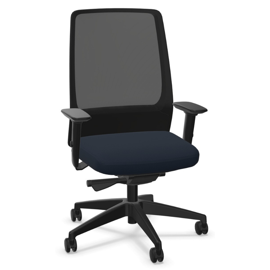 Interstuhl AIMis1 1S03 Bürostuhl schwarz kobaltblau