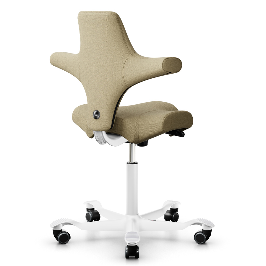 HAG Capisco 8106 Bürostuhl Stoff Capture 6101 beige Fußkreuz weiss