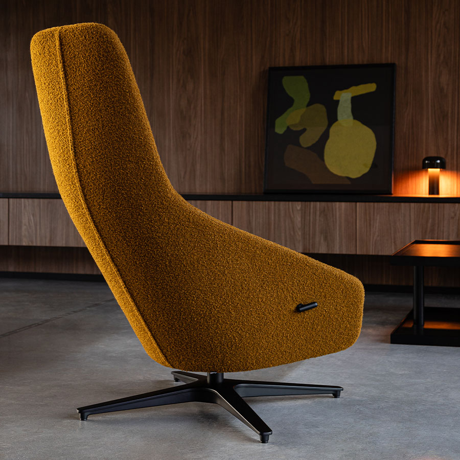 Noti Palo Sessel mit Drehfußgestell Stoff Baru 450