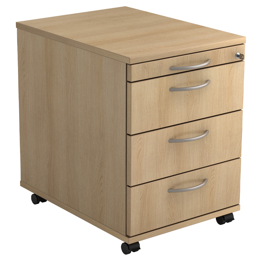 RWH Rollcontainer ROCK Eiche hell - Bogengriff Kunststoff