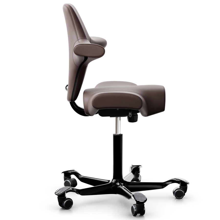 HAG Capisco  8106 Leder braun mit Gestell schwarz