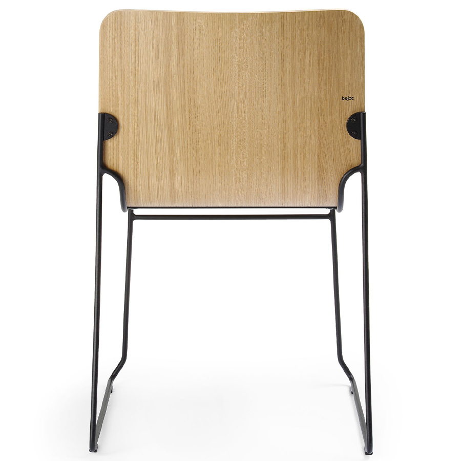 Bejot Wei WE 271 Kufenstuhl Sitzfläche Eiche natur ONB, Gestell schwarz