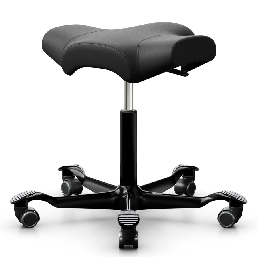 HAG Capisco 8105 Sattelhocker | Kunstleder schwarz | Gestell schwarz