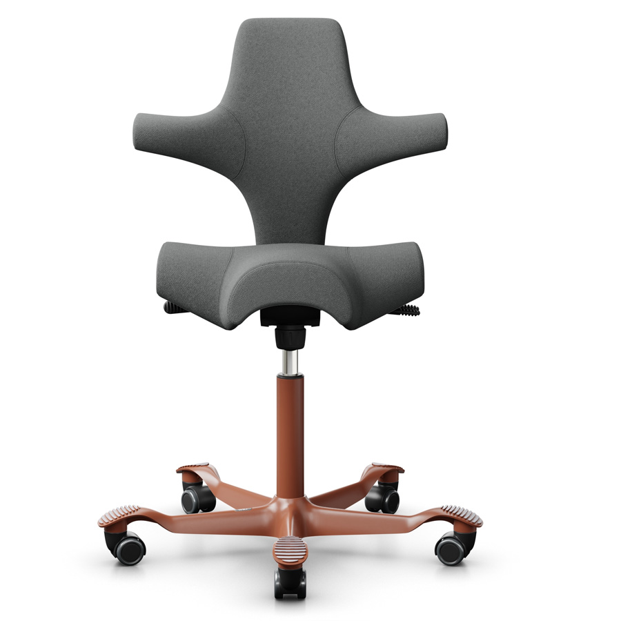 HAG Capisco 8106 Stoff Cura dunkelgrau Gestell Blush