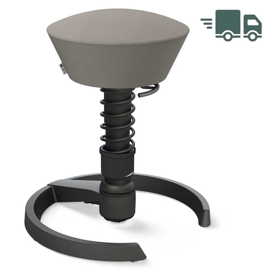 Aeris Swopper Select Wolle grau - Gleiter - Gestell schwarz - Standardfeder