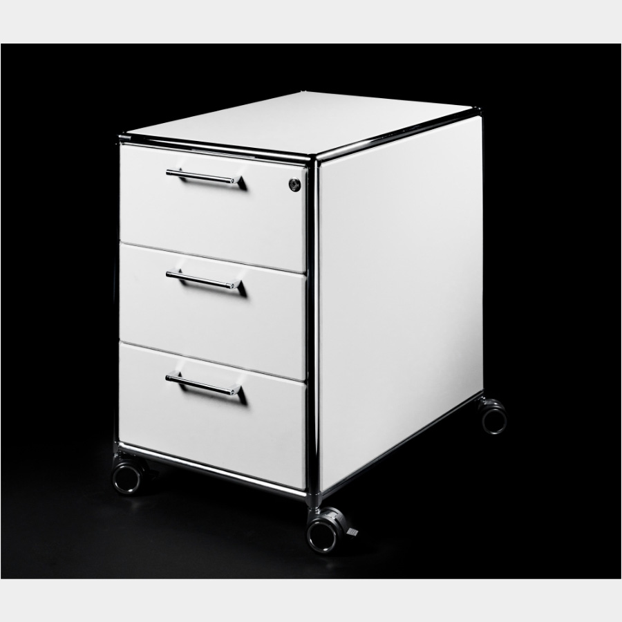 Bosse Rollcontainer mit Schüben weiss - Gestell chrom