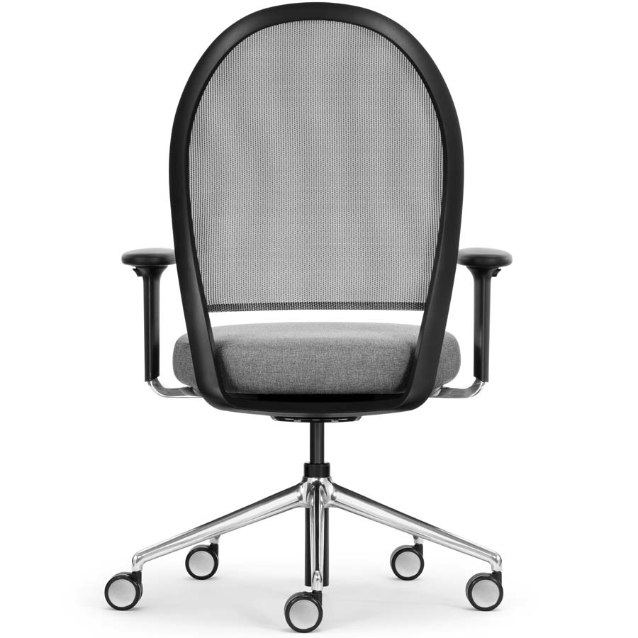 Girsberger Marva Netzrücken-Bürostuhl Homeoffice Stoff Remix 123 mit Armlehnen - Rückansicht