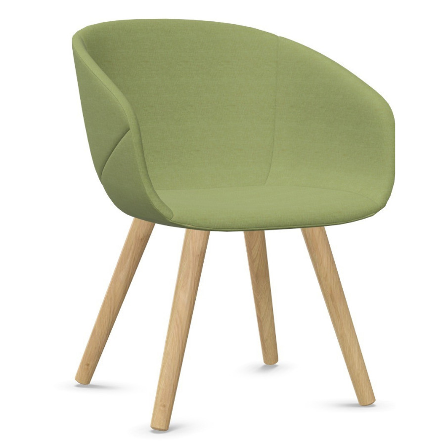 Bejot Oxco OX W 740 Sessel mit Holzbeinen - Farbe hellgrün