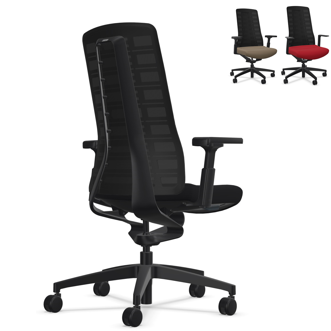 Interstuhl PURE PU213 schwarz Seitenansicht