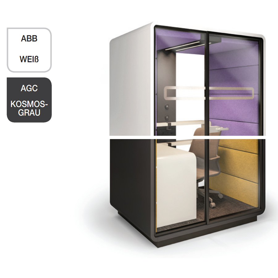 Hushoffice Hushwork Akustikbox konfigurierbar Außenfarben