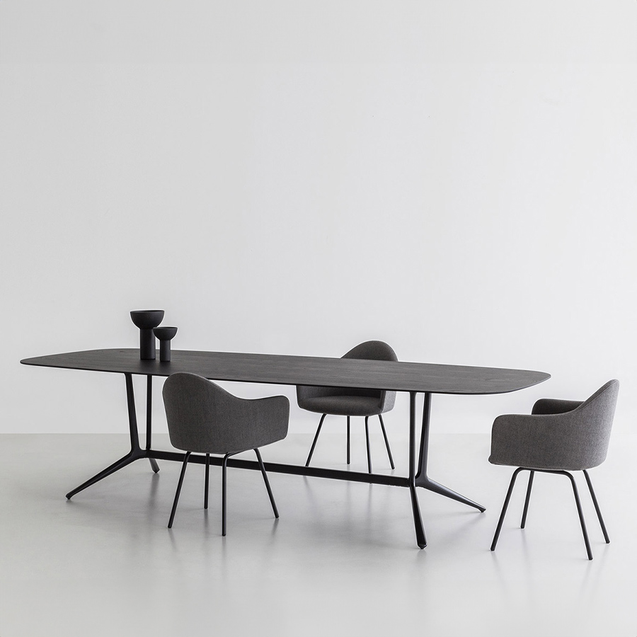 lapalma Trail Tisch Indoor | schwarz offenporig | rechteckige Platte | Konfigurator