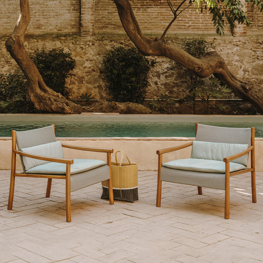 Arper Kata Lounge Sessel mit Sitzfläche Water