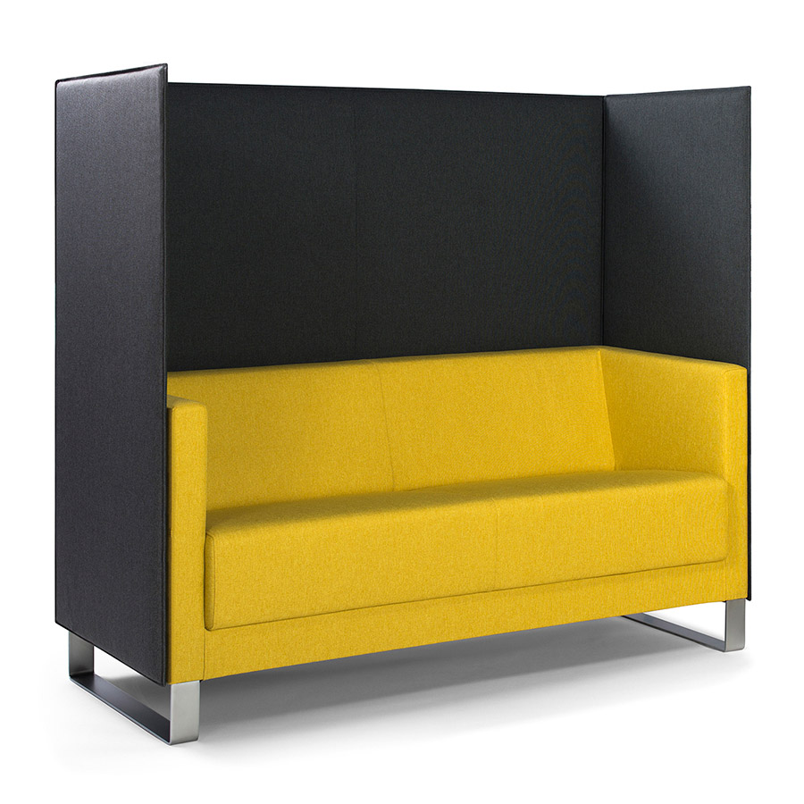 Profim Vancouver Lite Akustik 2-Sitzer Sofa mit Trennwänden und Kufengestell