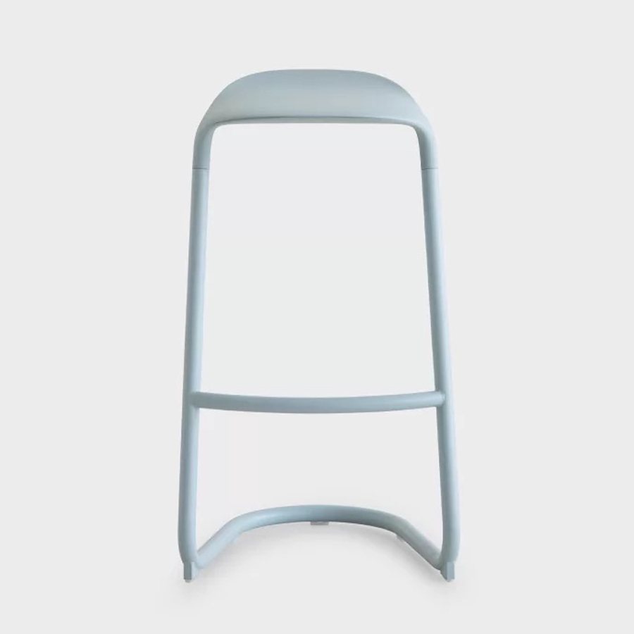 lapalma CROSS Barhocker S452 fixe Höhe 80 cm - hellblau Frontansicht