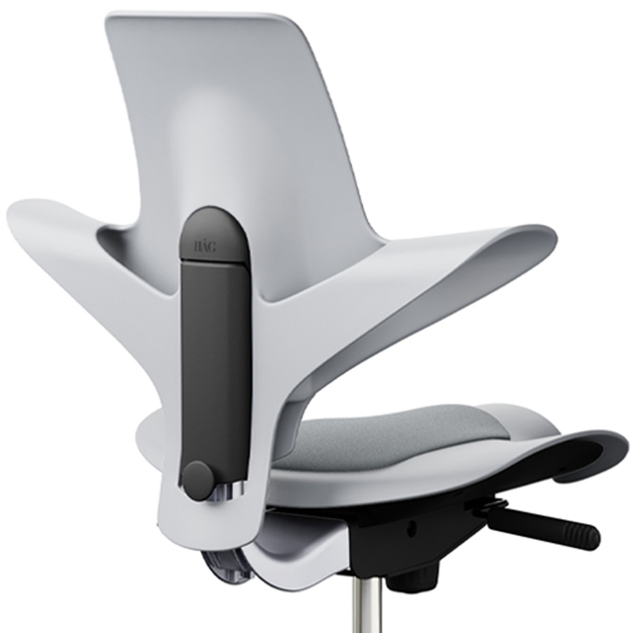 HAG Capisco Puls 8010 grau mit Kissen grau Gestell silbergrau