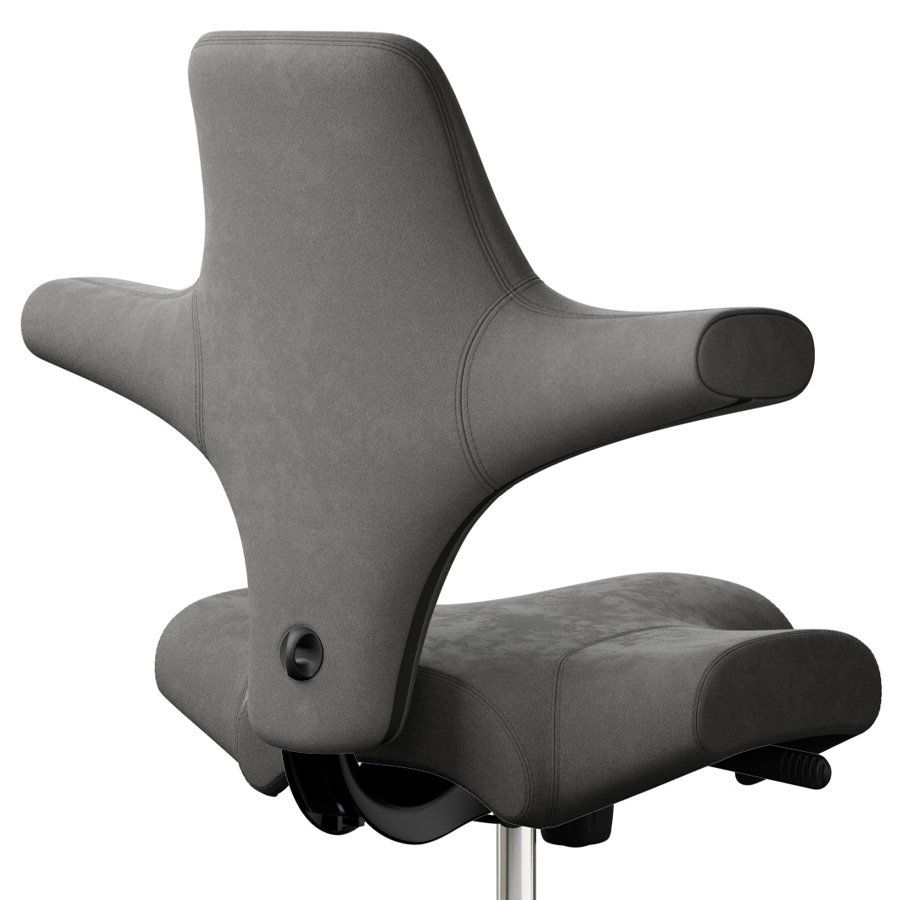 HAG CAPISCO 8106 Stoff Comfort grau Gestell schwarz - Detail Rücken