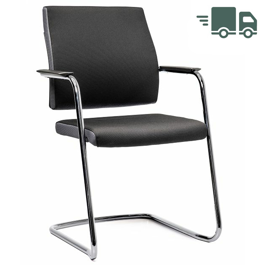 Interstuhl Besucherstuhl Famos F550 Stahlrohr-Freischwinger