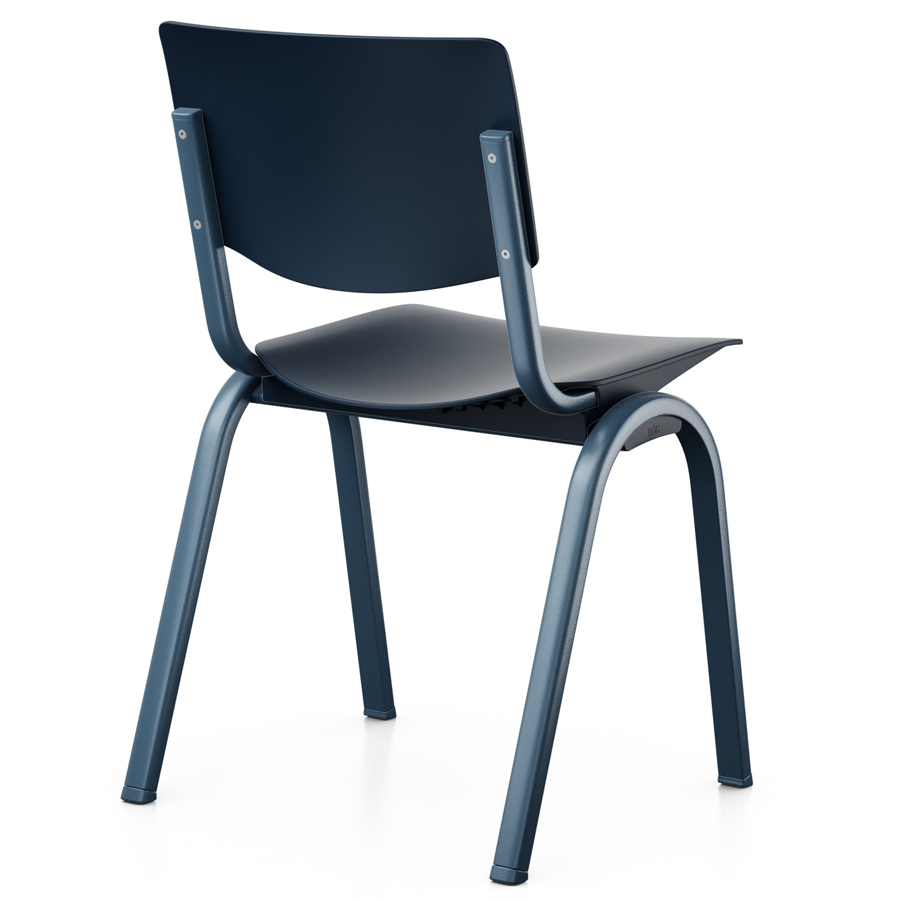 HAG Celi Kunststoffstuhl | Gestell Blueberry | Schale Crowberry