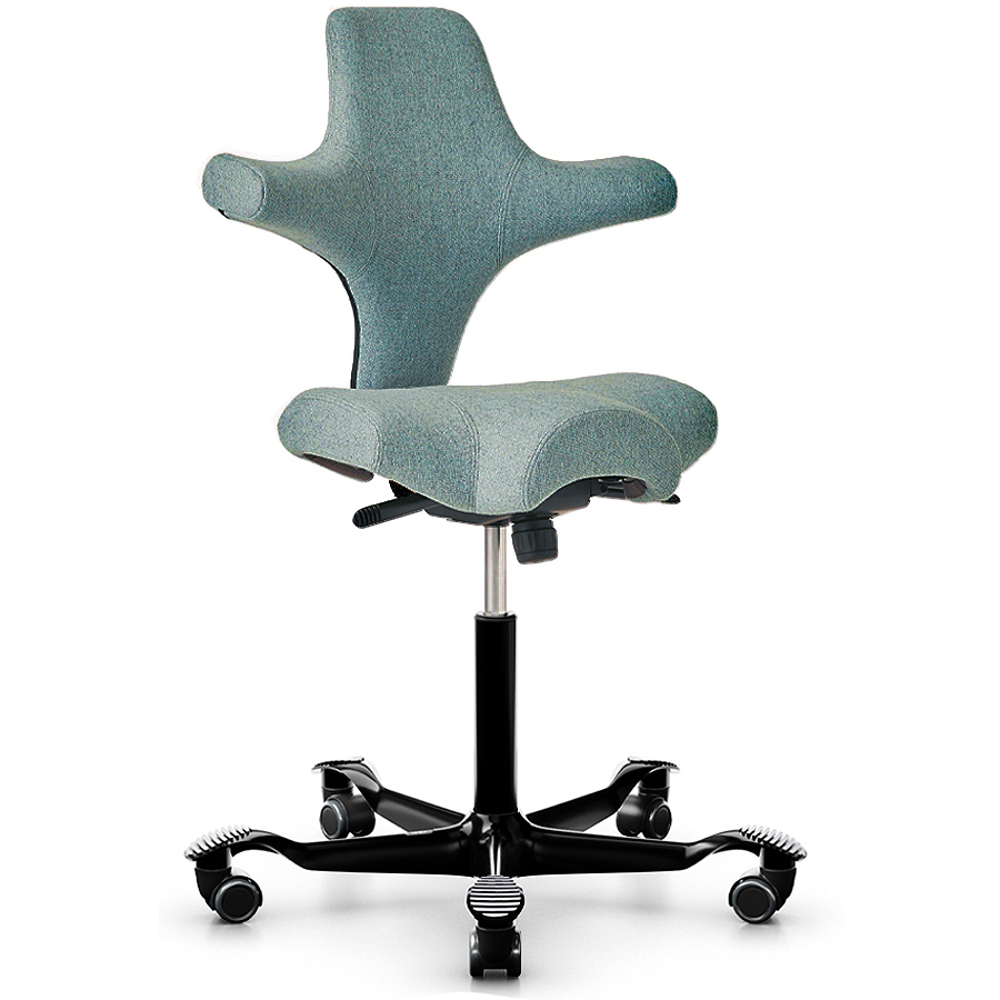 HAG CAPISCO 8106 Stoff Suldal SUL810 - Gestell schwarz - seitliche Frontansicht