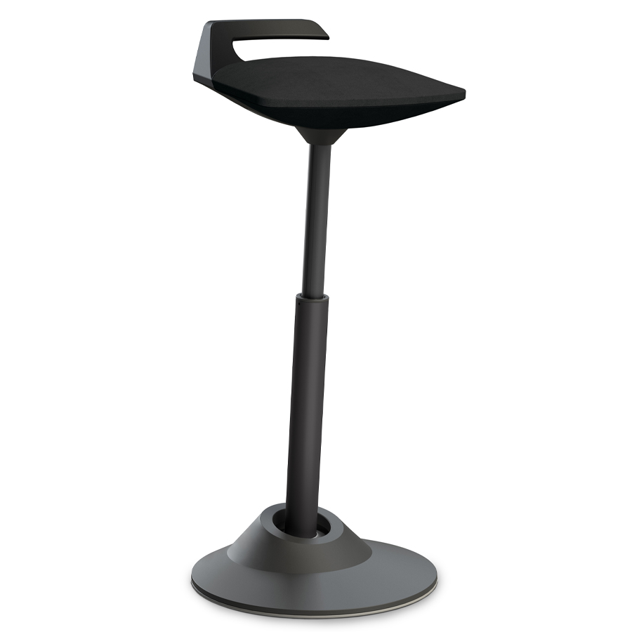 Aeris Muvman Stehhilfe Mikrofaser - High-Feder - Gestell schwarz - Bezugsstoff schwarz