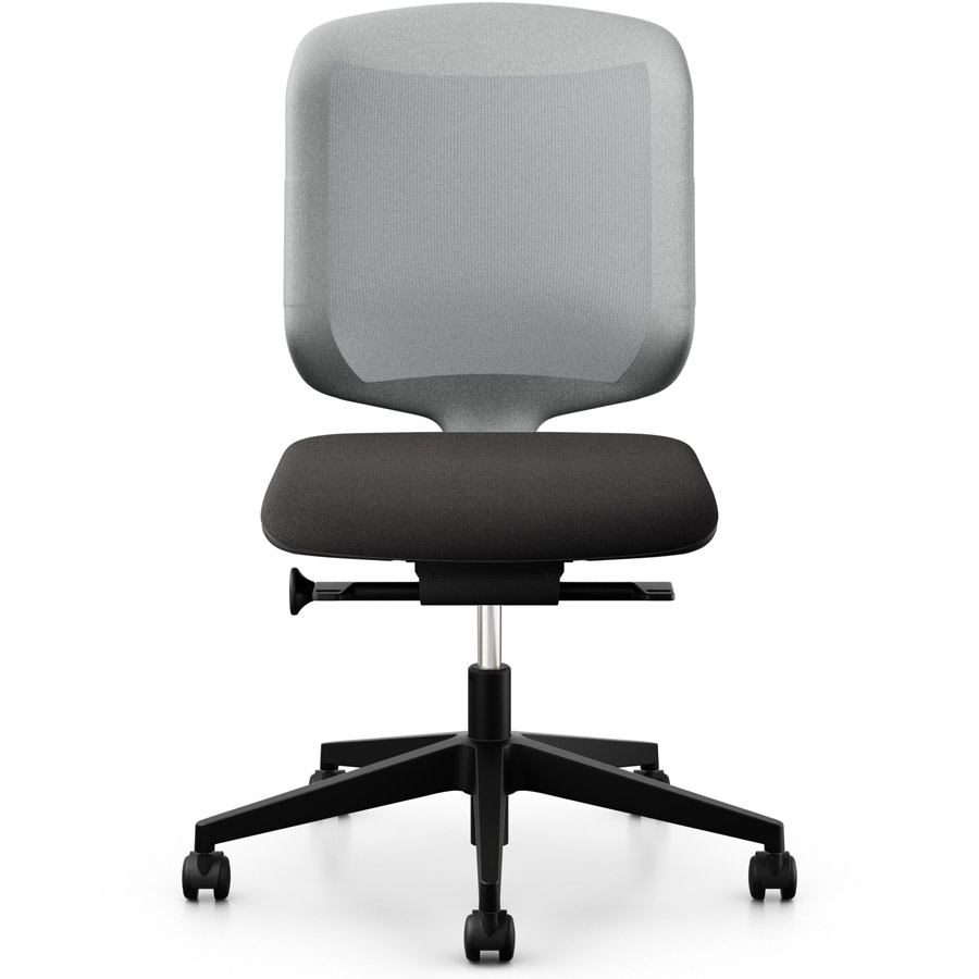 Giroflex 434-3019 steingrau mit Kunststoff-Fußkreuz - Frontansicht