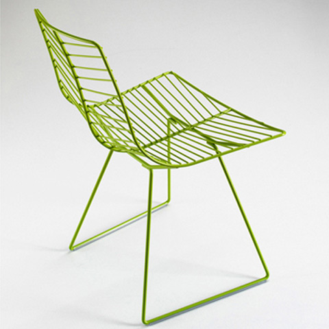 Arper LEAF 1802 Gartenstuhl - Kufengestell grün matt