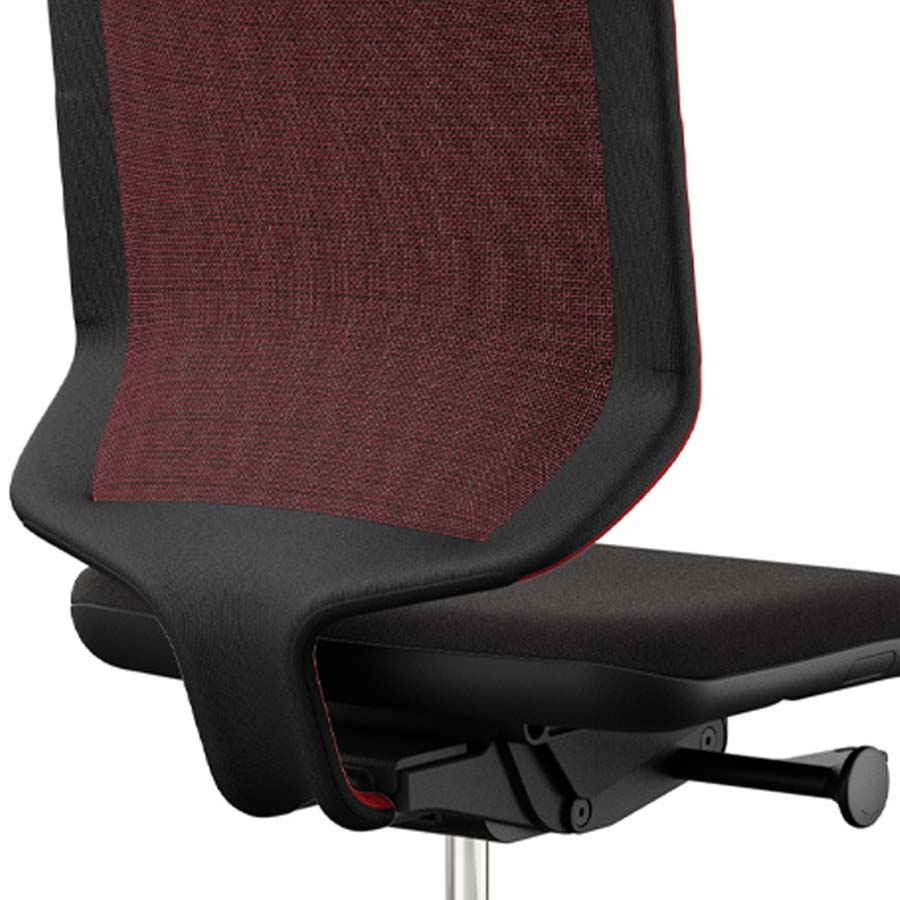 Giroflex 434-3019 rot mit Kunststoff-Fußkreuz - Nahaufnahme