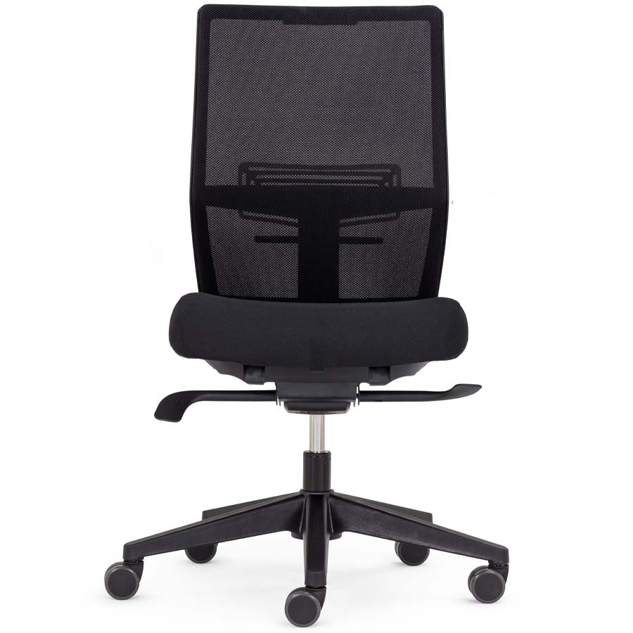 HAWORT Aloha Active Bürodrehstuhl schwarz mit Netzrücken - Front