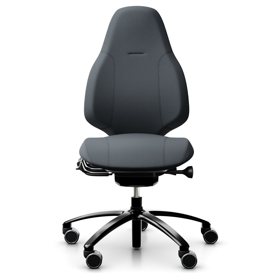 RH Mereo 220 mit hoher Rückenlehne - Stoff select grau - Frontansicht